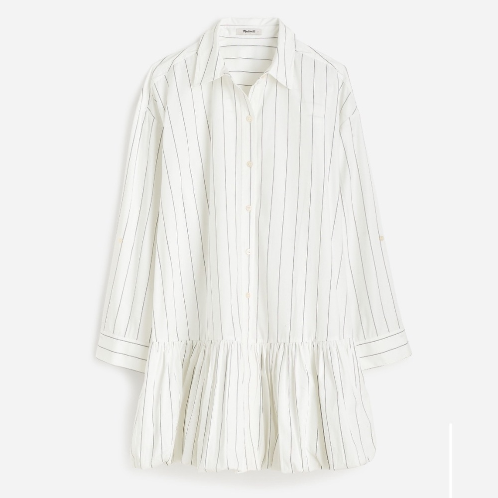 Madewell Bubble Hem Mini Shirtdress Size Small